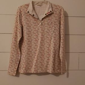 Barbour Flower Blouse with Snap Collar